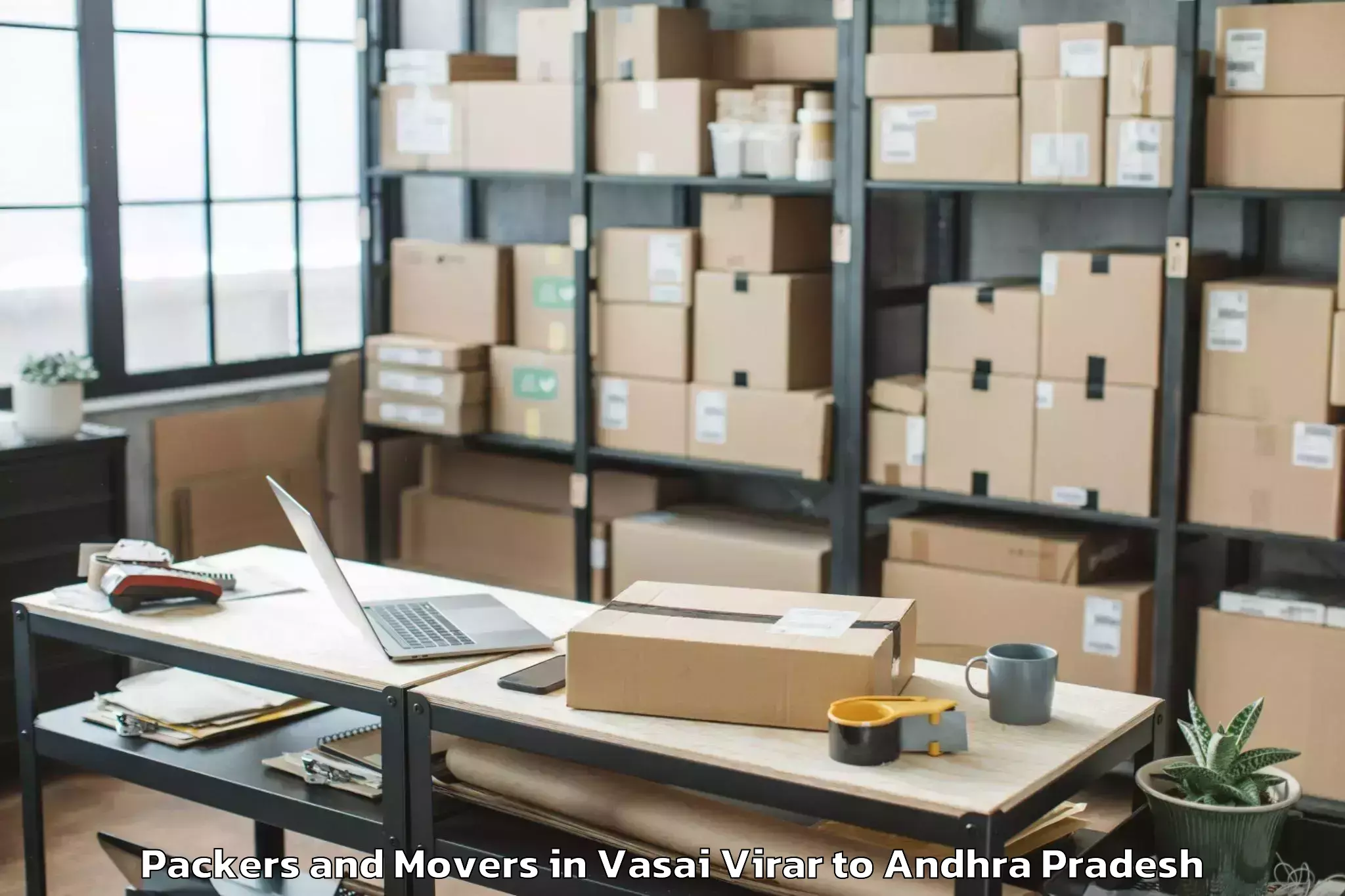 Quality Vasai Virar to Vajrapukotturu Packers And Movers